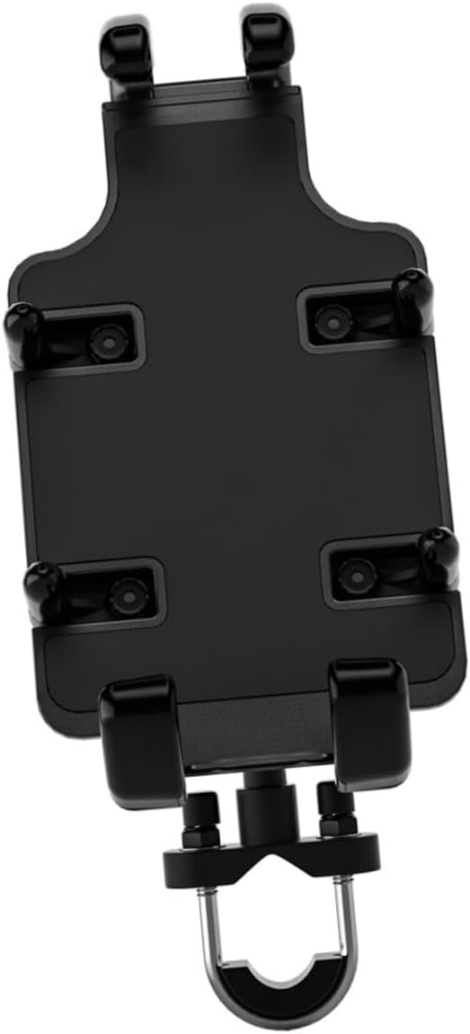 BESTYASH Motorbike Phone Mount Holder for Electric Motorcycle Riders, All-Aluminum GPS Navigation Bracket with Handlebar Clip, Compatible with Off-Road and Scooter Use