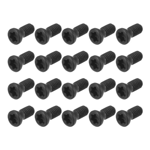 QUARKZMAN Tornillos Torx M3.5X10mm con Llave para Reemplazar Herramienta de Torno CNC con Inserto de Carburo de Acero de Aleación Grado 12.9 20Pcs