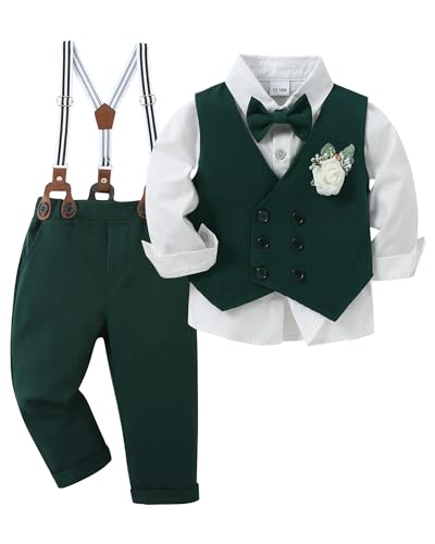 ZOEREA Baby Jungen Bekleidungsset Anzug Festliche Hochzeit Langarm Kleid...