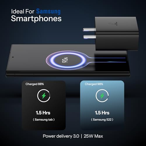 Image of Pantom 25W Charger Adapter USB Type C Compatible for Samsung Z Fold 6 /5 /4, Z Flip6 /5 /4, S25 /S24 /S24+ /S24 Ultra, S23 /S23+ /S23 Ultra /S23 FE with PD 3.0 Fast Charging By AIL-KIN