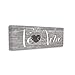 Stupell Industries Te Amo Romantic Rustic Grey Sign with Heart Wall Art, 10 x 24