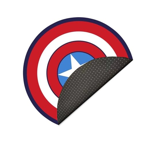 Lily&her friends - Motif pentagramme tendance pour chambre à coucher et salon, compatible avec la chambre à thème Captain America, tapis de sol, tapis de...