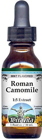 TerraVita Extracto líquido de glicerita de manzanilla romana (15), sabor a menta (1 oz, ZIN 523395) - Paquete de 2