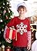 Christmas Kids Red Stripe Patchwork Snowflake Print Xmas Holiday Sweatshirt Funny Long Sleeve Shirt 4 Years