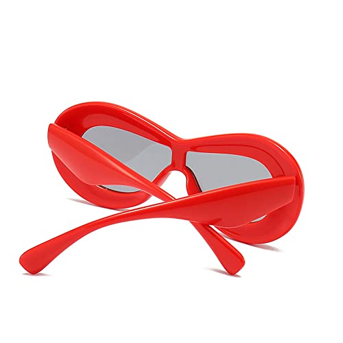 Funny Cute Inflated Sunglasses Trendy One Piece Oval Chunky Glasses Fashion Aesthetic Shades AZ96323
