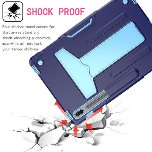 Coque Samsung Tab S7 FE 12.4 2021 protection intégrale antichoc bleue - 4