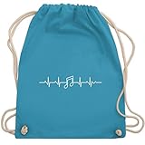 Musik jutetaschen: In der Farbe Hellblau und Größe Uni Size genau das, was du gesucht hast