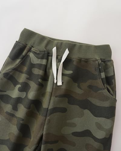 Meufam Newborn Baby Boys Sweatpants Camouflage Pattern Jogger Pants Little Kids Drawstring Elastic Pull-On Pants3