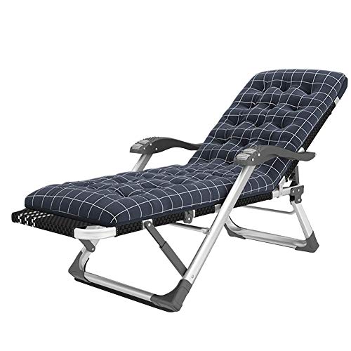 Lsoiup Sillón reclinable portátil para el hogar con Ajuste de 15 Pasos, Respaldo de Aluminio de Gravedad Cero, Cama Plegable para Hospital, sillón reclinable para Exteriores