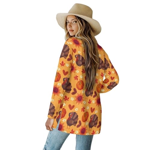 Image of Biyejit Women's Long Sleeve Open Front Cardigan Casual Loose Lightweight Cardigans with Pockets Drape Cardigan