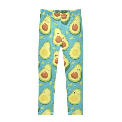 Funny Avocado Kids Girl's Basic Leggings Stretch High Waisted Workout Pants Sports
