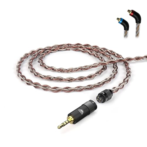 okcsc AS500 ���P�[�u�� MMCX �P�[�u�� �C���z���P�[�u�� 4�c OFC �����\�ȃv���O SE�V���[�Y�p JVC�p SE215/SE535/HA-FX850/HA-FX1100/HA-FD02�ȂǂɓK������ 2.5mm