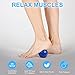 URAQT Massagebälle Faszienball, 2 Stück Faszien Kugel Fitness Massageball Hart, Igelball mit Noppen, für Füße Hände Rücken Beine (Blau)