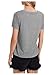 OYOANGLE Women's Cutout Deep V Neck Choker Tee Short Sleeve Summer Tunic Tops Shirts Light Grey Large