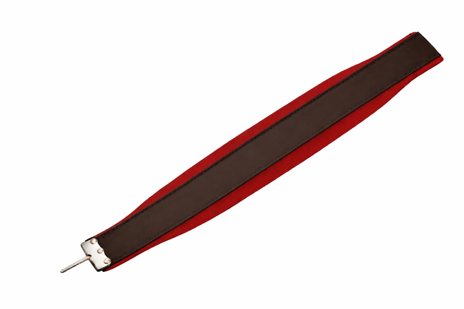 Generisch Akkordeon Bassriemen 120 Bässe rot-braun inkl. Verstellerset – hochwertiger Bassgurt für Akkordeon – verstellbar, gepolstert, robust, komfortabel – Musikzubehör in alpenländischem Design