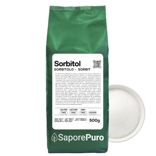 SaporePuro SORBITOL en poudre 500 gr - sucre alternatif à faible indice glycémique
