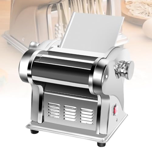 Cortador De Masa Comercial De Acero Inoxidable, Máquina Para Hacer Pasta Eléctrica Totalmente Automática, Máquina Cortadora De Fideos Con Rodillo De Masa, Espesor Ajustable De 0(Size:Cuatro Cuchillos)