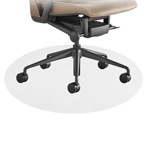 Clear Office Chair Mat for Hard Floors Round Transparent Hard Floor Protector Cover 1 0 mm Thick Non-Slip