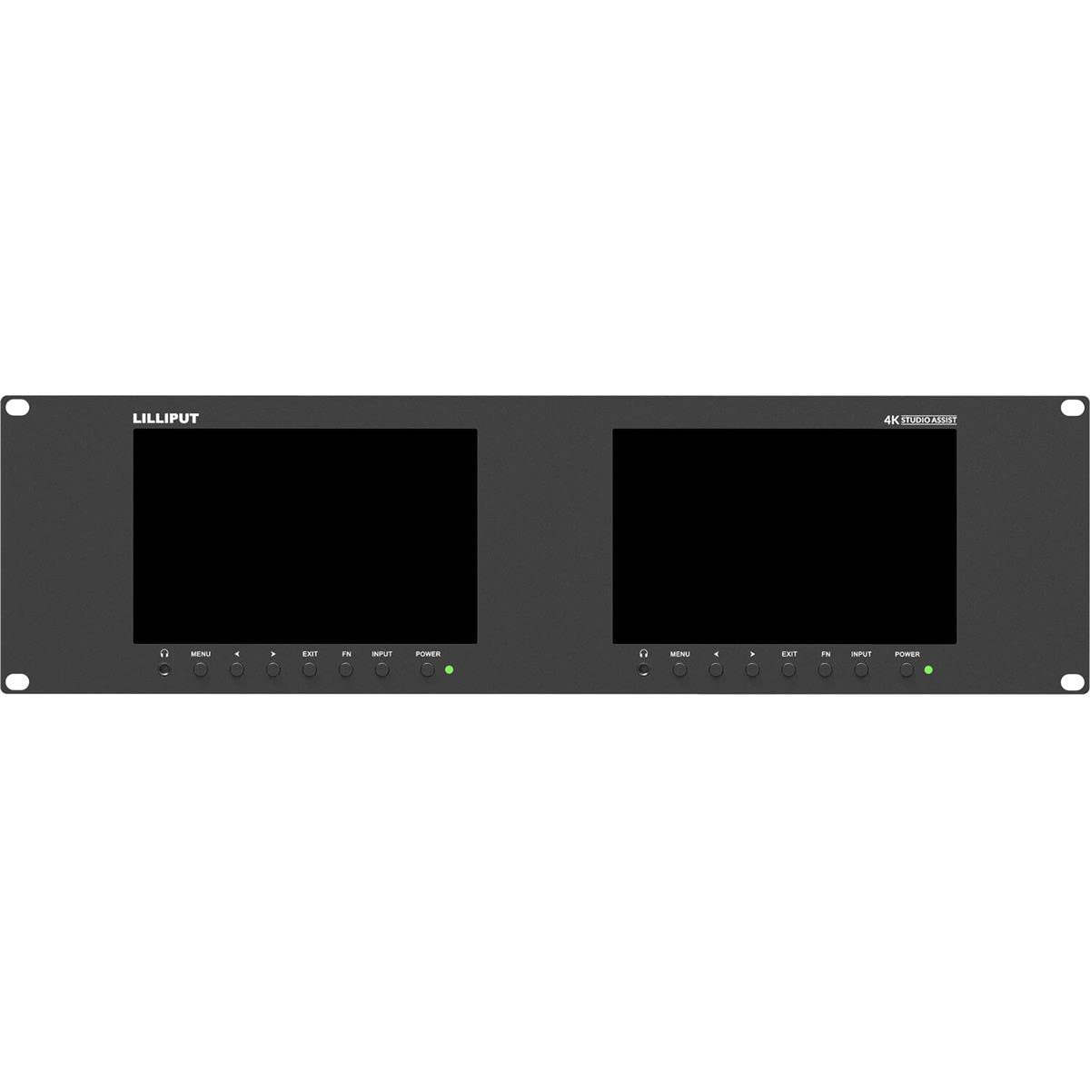 LILLIPUT Dual Rackmount Monito 7 Zoll RM-7029S 3-RU Rackmount Monitor mit 3G-SDI/HDMI 2.0 Scope View Unterstützung bis zu 1080p 60Hz SDI und 2160p 60Hz HDMI Video
