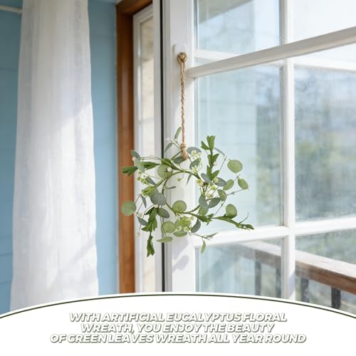 Guirnalda de eucalipto artificial para decoración de verano interior 4