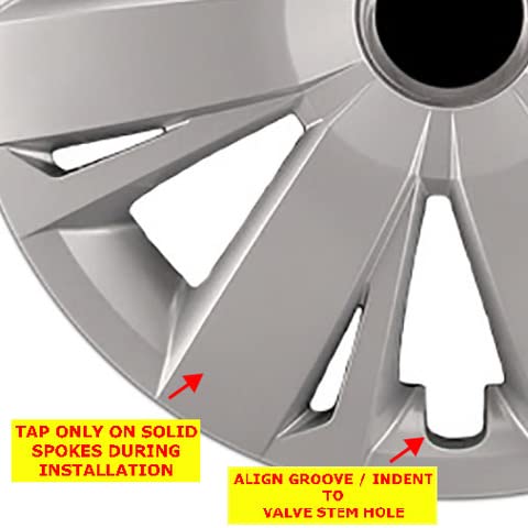 Hubcaps.com - Premium Quality Silver Hubcaps/Wheel Covers Fits 2011-2018 Volkswagen Jetta 16 Inch Wheels, Heavy Duty Construction (Set Of 4) #TOP6