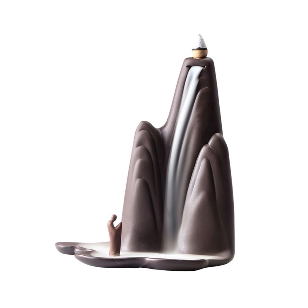 Purple Sand Backflow Incense Burner Indoor Creative Decorative Holder For Office Yoga And Home Decor