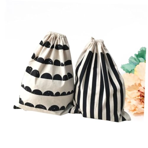 Bolsas de algodón resistentes al desgarro pack de 2 fundas protectoras transpirables con cordón 6