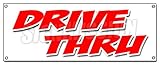 Drive-Thru Banner Sign Restaurant Bank Beer Food ice Cream Burgers