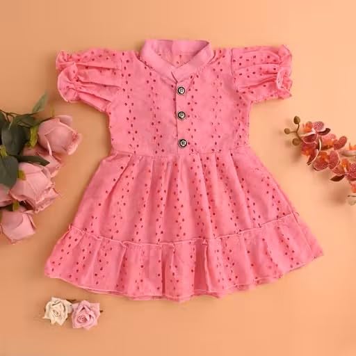 Image of Summer and all seasons girl and baby girl cotton dress |||baby girl,cotton frock
