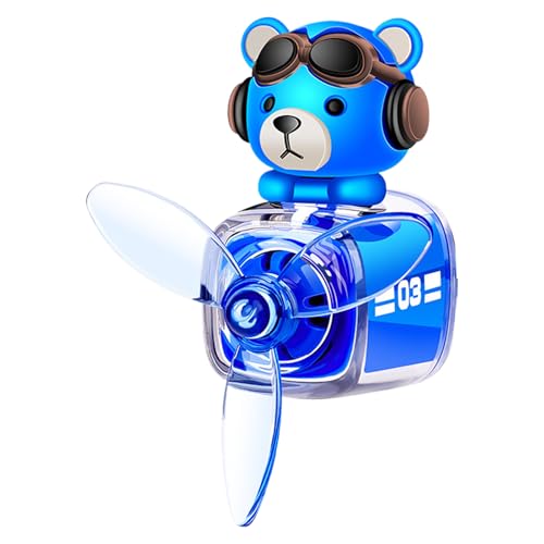 Bear Pilot Car Air Freshener | Cartoon Bear Airplane Car Vent Air Freshener | Long Lasting Perfume Fragrance, Automotive Refresh