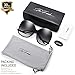 The Fresh Women's Oversized Square Jackie O Cat Eye Hybrid Butterfly Fashion Sunglasses - Exquisite Packaging (729901-Black, Gradient Grey)