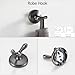 BGL Bathroom Hardware Set Grey Electroplating 4-Piece Bathroom Accessories Set Wall Mounted Adjustable Towel Bar Robe Hook Toilet Paper Holder Towel Ring Glossy Grey