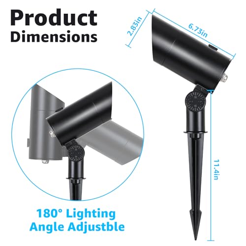 Sunvie 30W Spot Lights Outdoor 5000K Dusk To Dawn Flag Pole Light 120V Plug In Landscape Spotlight Outdoor With Photocell Sensor Ultra Bright Bullet Led Outdoor Spotlight For Yard Garden Tree Statue thumb #6