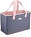 Everything Mary Deluxe Quilted Pink & Grey Sewing Machine Carrying Case - Sewing Machine Cover Case Tote Bag for Brother, Singer, Standard Size Machines - Sewing Bag with Handles for Travel