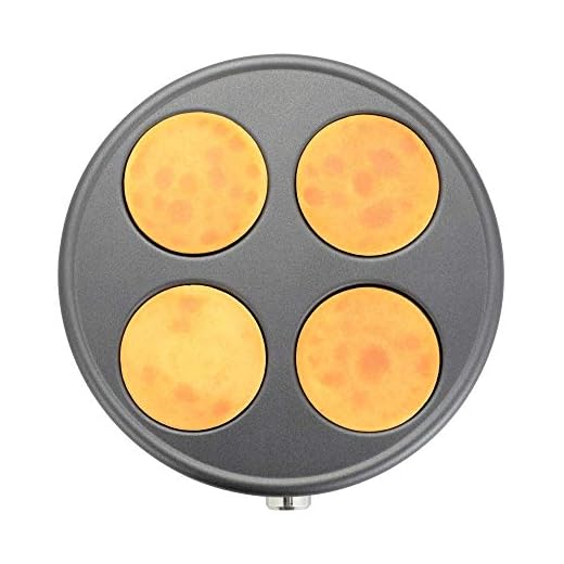 senya Piastra in alluminio pressofuso per quattro mini pancake da 11 cm – Crepe Time SYCK-CV026-SP1, acciaio inox, nero