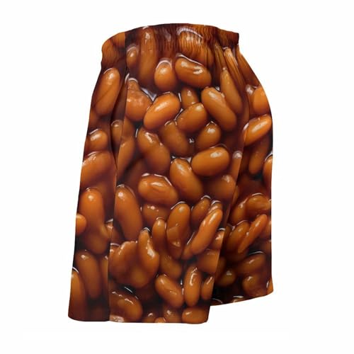 Baked Beans Food Mens Swim Trunks Beach Swimming Shorts with Pockets and Mesh Lining4