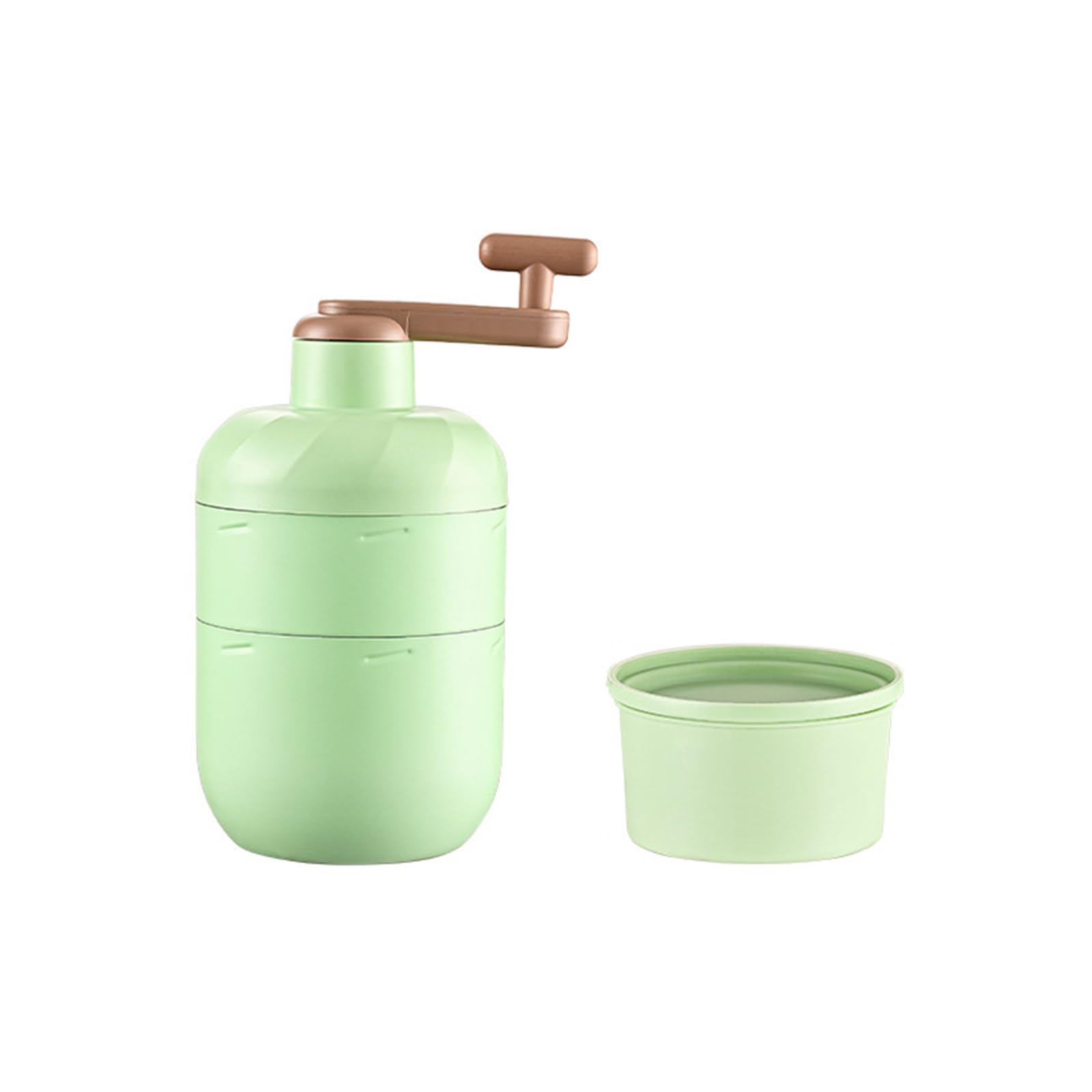 Manual Ice Shaver Hand Crank Ice Crusher, Stainless Steel Snowcone Machine Hand Crank Crusher with Ice Cup for Home and Camping