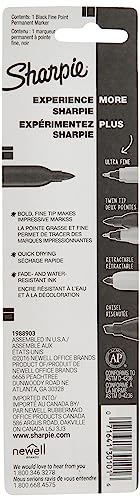 Image of SHARPIE Fine Point Permanent Markers, 1 Black Marker (30101PP) (Pack of 5)