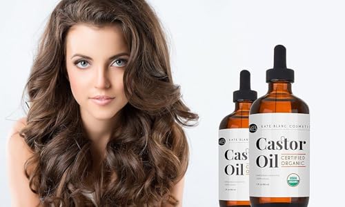 image for Kate Blanc Cosmetics Castor Oil Organic (4oz), 100% Pure, Cold Pressed