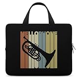 Vintage Mellophone Silhouette Carrying Laptop Bag Slim Briefcase Computer Case Business Handbag Backpack...