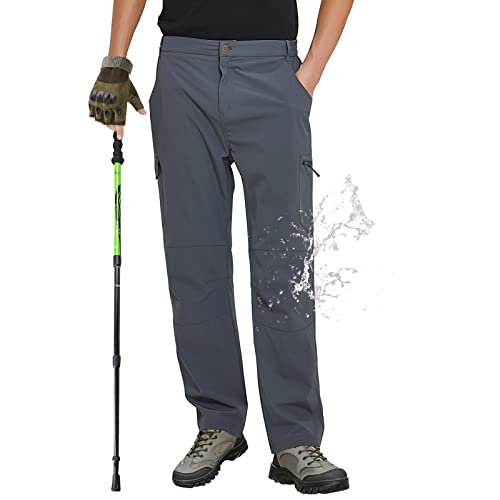 Pantalon de randonnée homme tactique imperméable gris foncé XXL