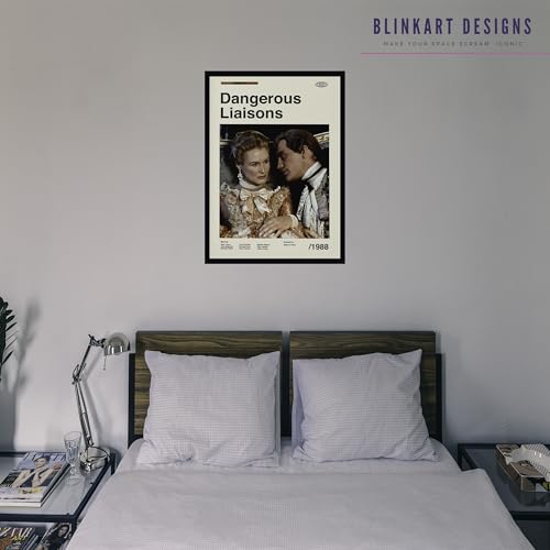 Image of BLINKART Cruel Intensions Movie Poster Frame 8x12 Inch | Premium 300 GSM Paper Wall Print | Mid Century Vintage Film Artwork for Home, Bedroom, Living Room, Office | Framed Photo Decor
