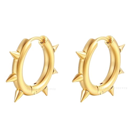 Image of Young & Forever Gift Stainless Steel Hoop Stud Earrings for Men and Boys