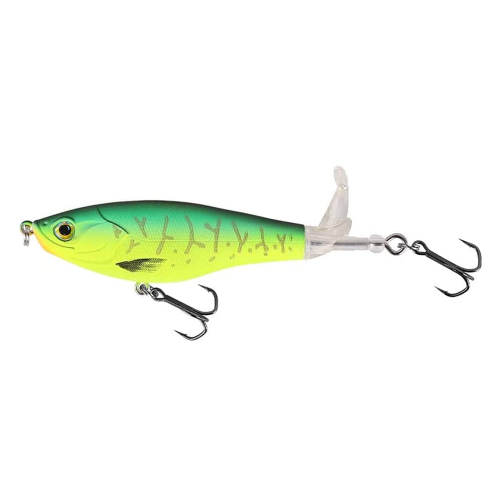 KINGDOMTopwater Fishing Lures 11g/17g Whopper Popper 90mm/110mm Fishing Plugs Soft T-Tail Swimming Lures