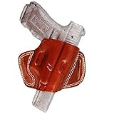 YT HOBBY Handmade Fast Draw Outside The Waist Band OWB Carry Leather Gun Holster (Brown - Right Hand, for Glock 19/23/25/32/38)