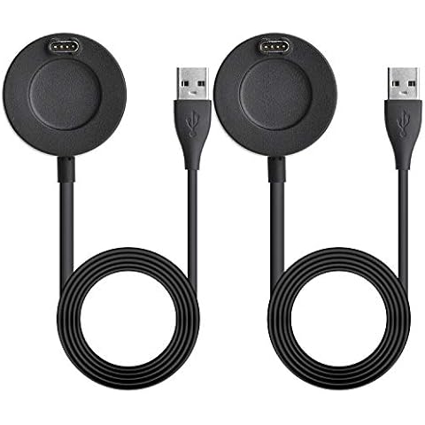 2 Pack Replacement for Garmin Fenix 6/6S/6X Pro,5/5S/5X Plus Charger Dock(with Free Tidy Up Strap),USB Charging Cable Pad for Garmin Vivoactive 3 / Instinct/Music/Forerunner 935 Smartwatch Cover