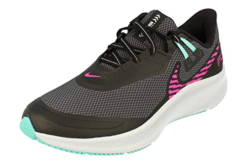 Nike Womens Quest 3 Shield Running Trainers CQ8893 Sneakers Shoes (UK 5.5 US 8 EU 39, Black fire Pink Obsidian Mist 010)