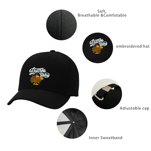 Image of Embroidered Baseball Cap for Women Men Adjustable Baseball Hat Black Baseball Cap Trucker Hat