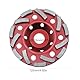 Diamant Schleiftopf 125mm×22.23mm, Diamantscheibe 125mm für Beton, Naturstein, Fliesenkleber, Granit & Mauerwerk(COLOR:rot)
