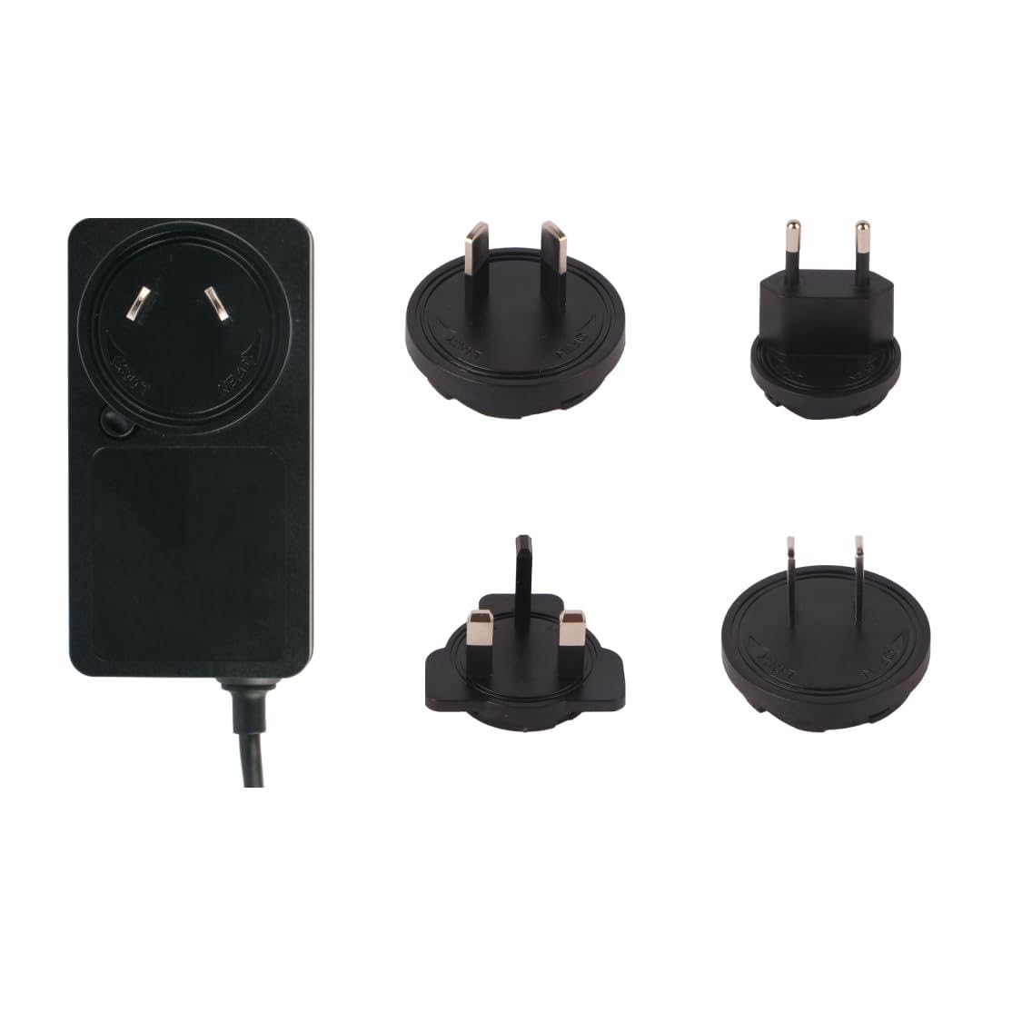 Radxa Power DC12 - Adattatore di alimentazione da 36 W, AC a DC, compatibile con Radxa SBC, 4 spine intercambiabili (AU, EU, UK, CN/US)